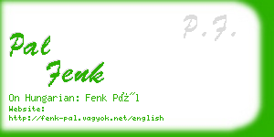 pal fenk business card